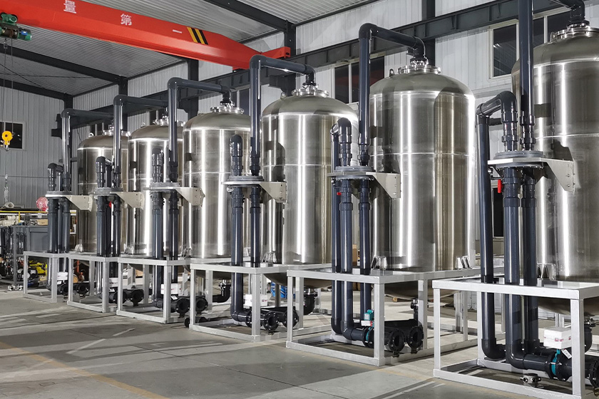 A metal processing boiler softening water project